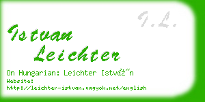 istvan leichter business card